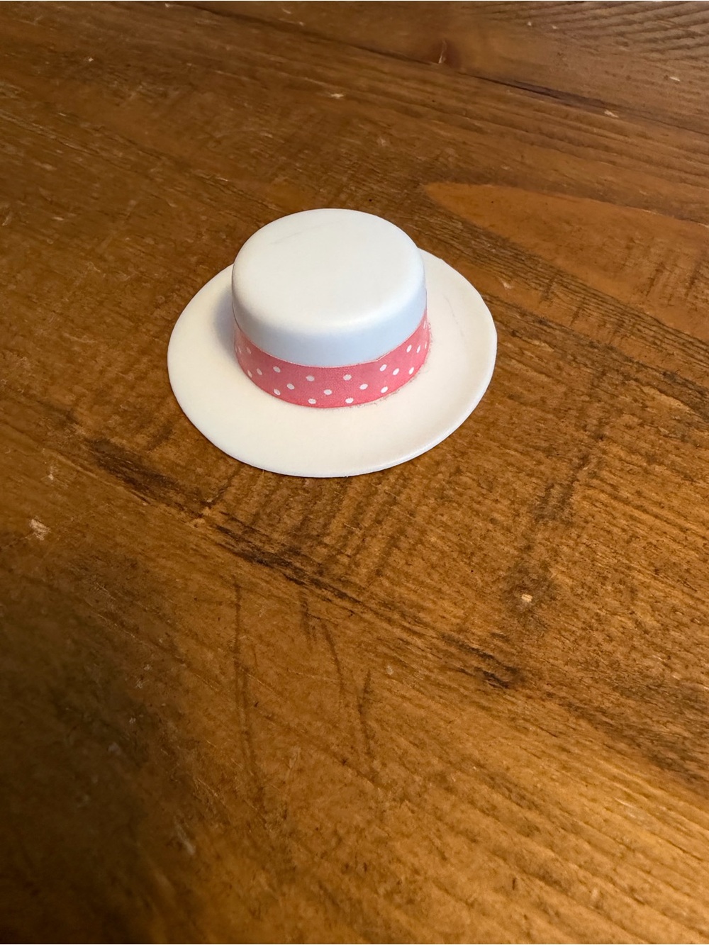 Vintage BARBIE Doll ~ “DAY TO NIGHT”Accessory Pink & White HAT as is